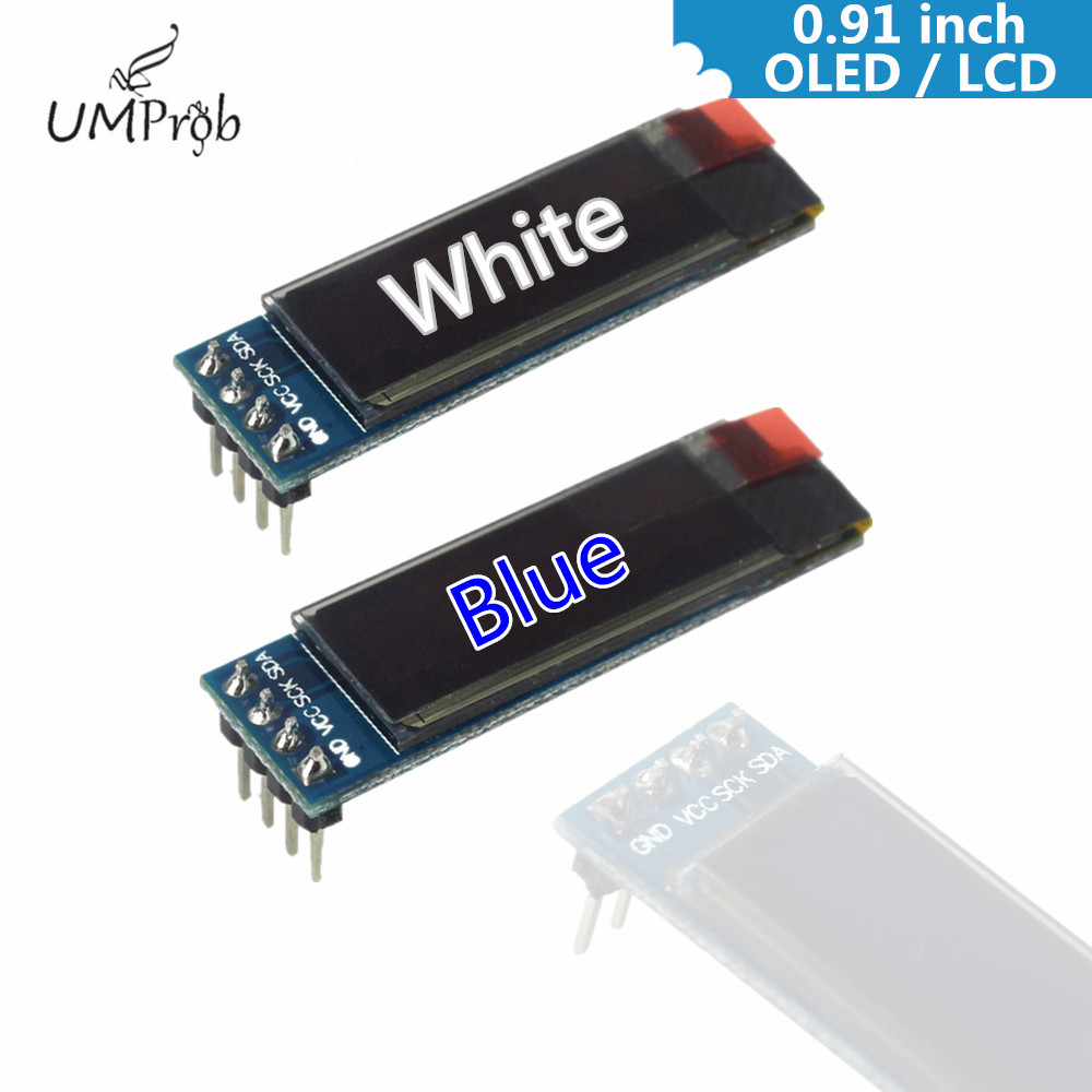 Ssd1306 - Display OLED LCD Branco/Azul de 0,91
