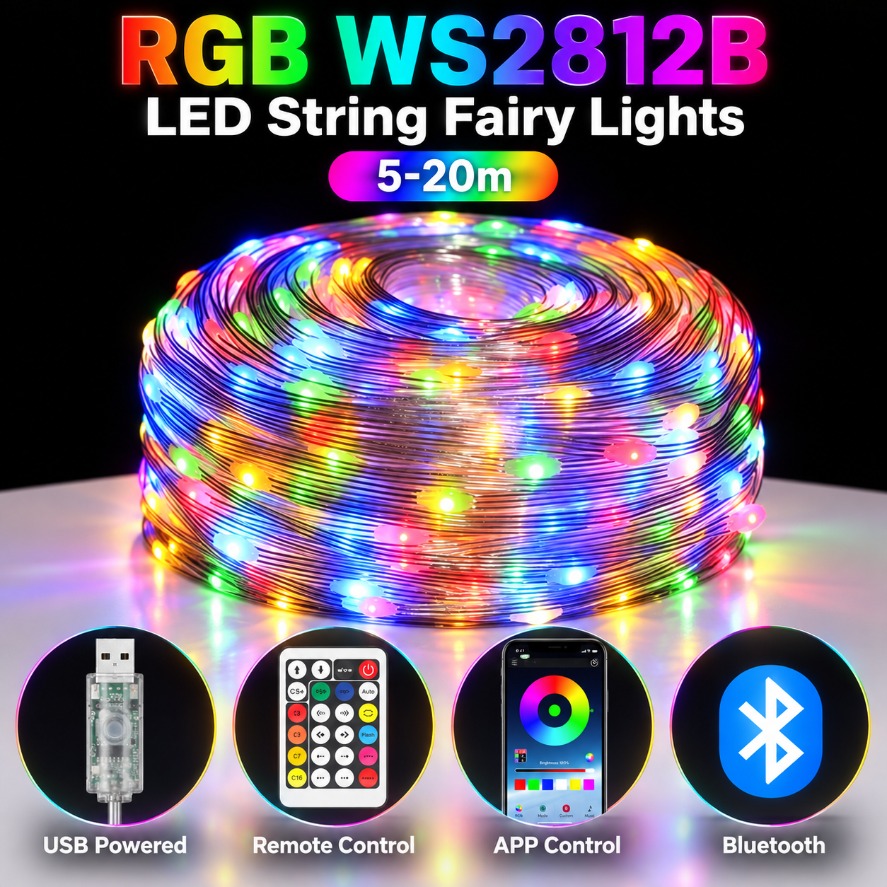 Ws2812B - Luzes de Fada LED RGB WS2812B
