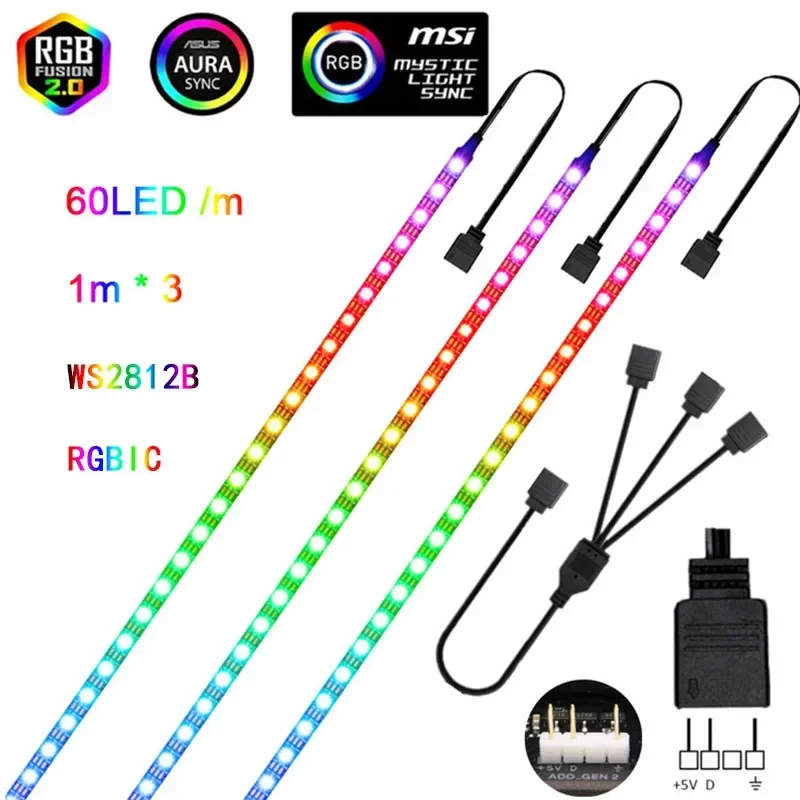 Ws2812B Strip 5V - Fita de LED para PC WS2812b