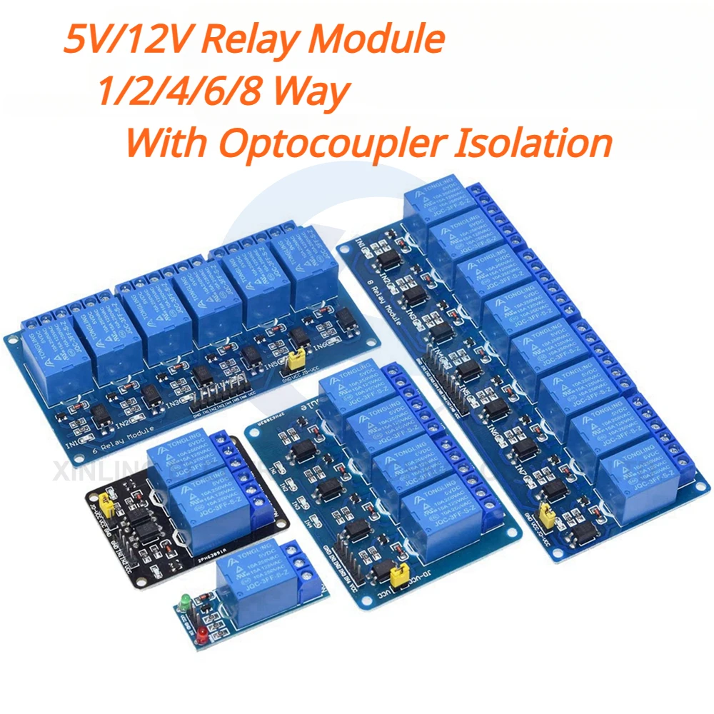 Relay Module 4 Channel - Módulo de Relé de 1/2/4/6/8 Canais