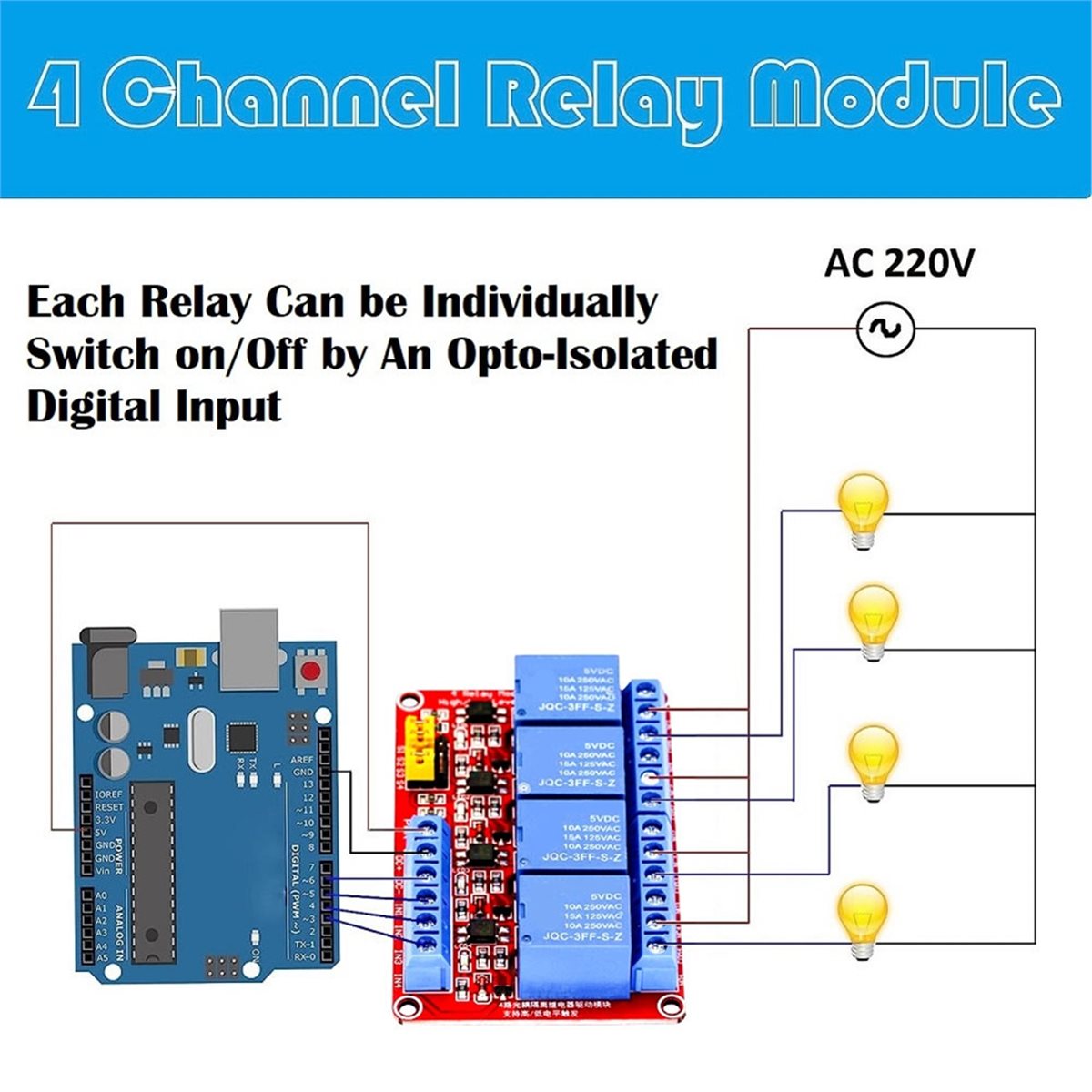 Módulo de Relé de 4 Canais A49 - Relay Module 4 Channel avaliação e preço