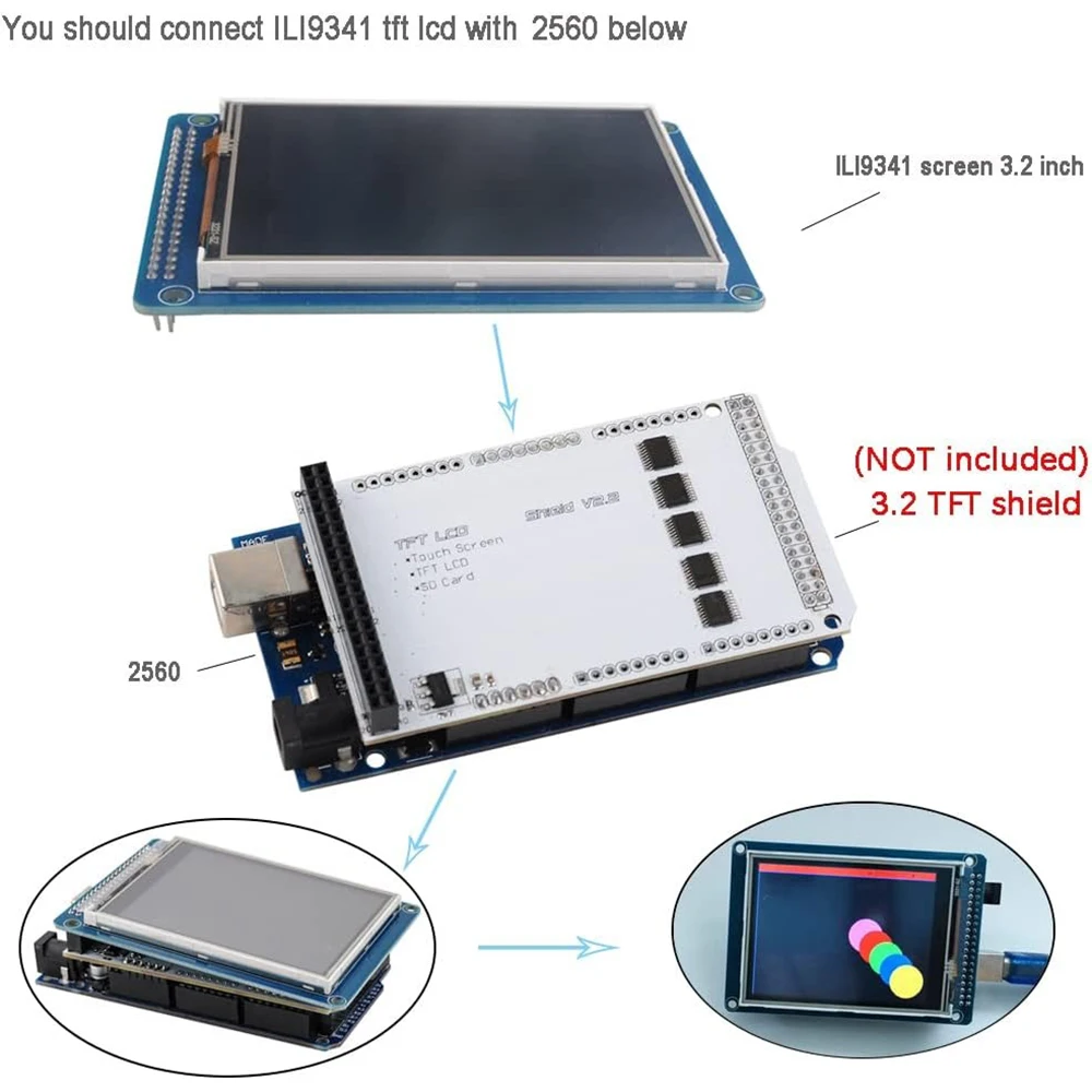 Módulo de tela LCD TFT de 3,2  - Sd Card Module avaliação e preço