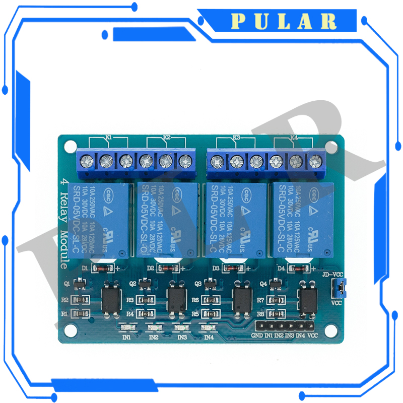 Módulo de Relé PLR 5v 1 2 4 8  - Relay Module 4 Channel avaliação e preço