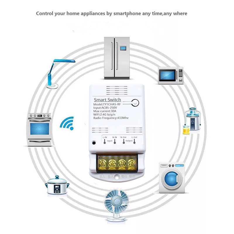 Wifi 30a 6600w 4000w tuya módu - Ir Remote Module avaliação e preço