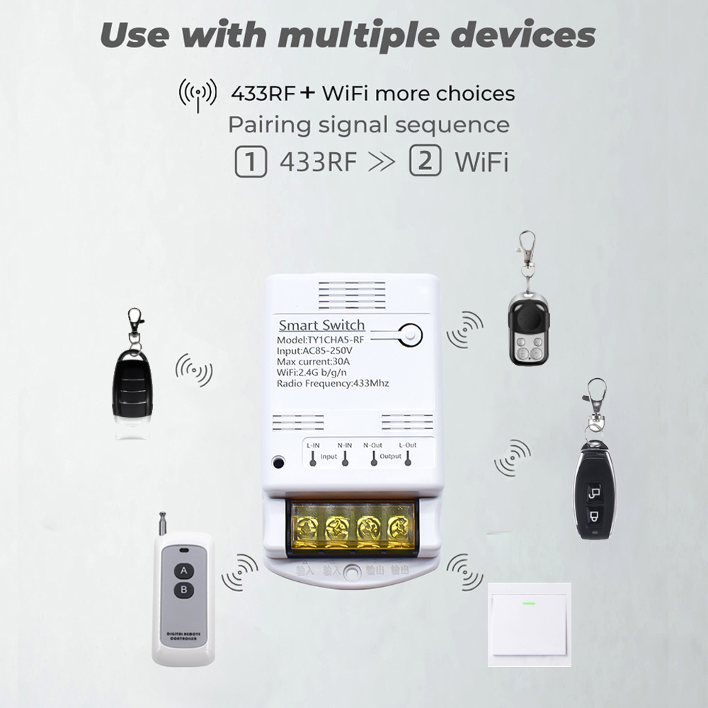 Wifi 30a 6600w 4000w tuya módu - Ir Remote Module avaliação e preço