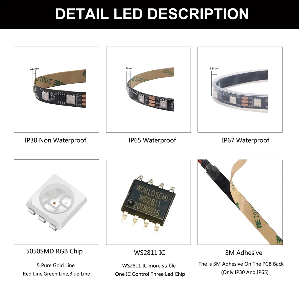 2026 WS2812B Fita LED RGB IC 5 - Ws2812B avaliação e preço