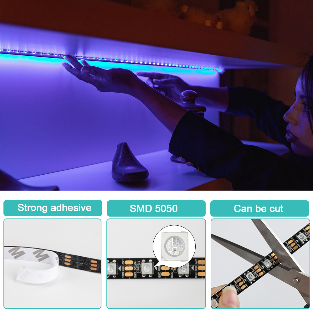 Ws2812b luzes led dc5v intelig - Ws2812B Strip 5V avaliação e preço